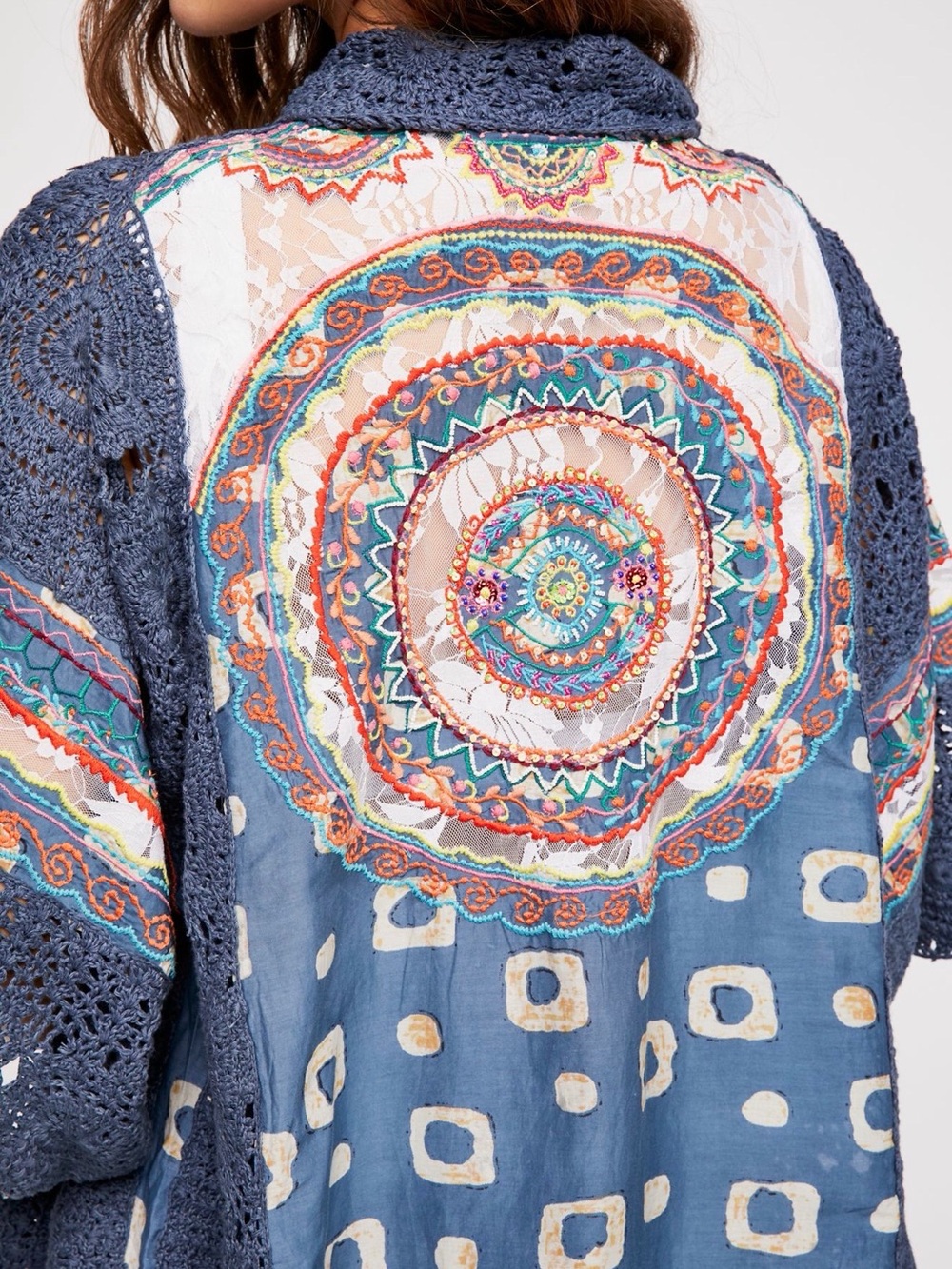 NWT Free People Holi Crochet Kimono - Picture 2 of 8
